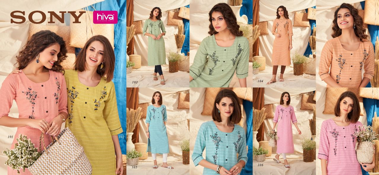 Hiva Sony Designer Regular Wear Fancy Latest Kurti Collection